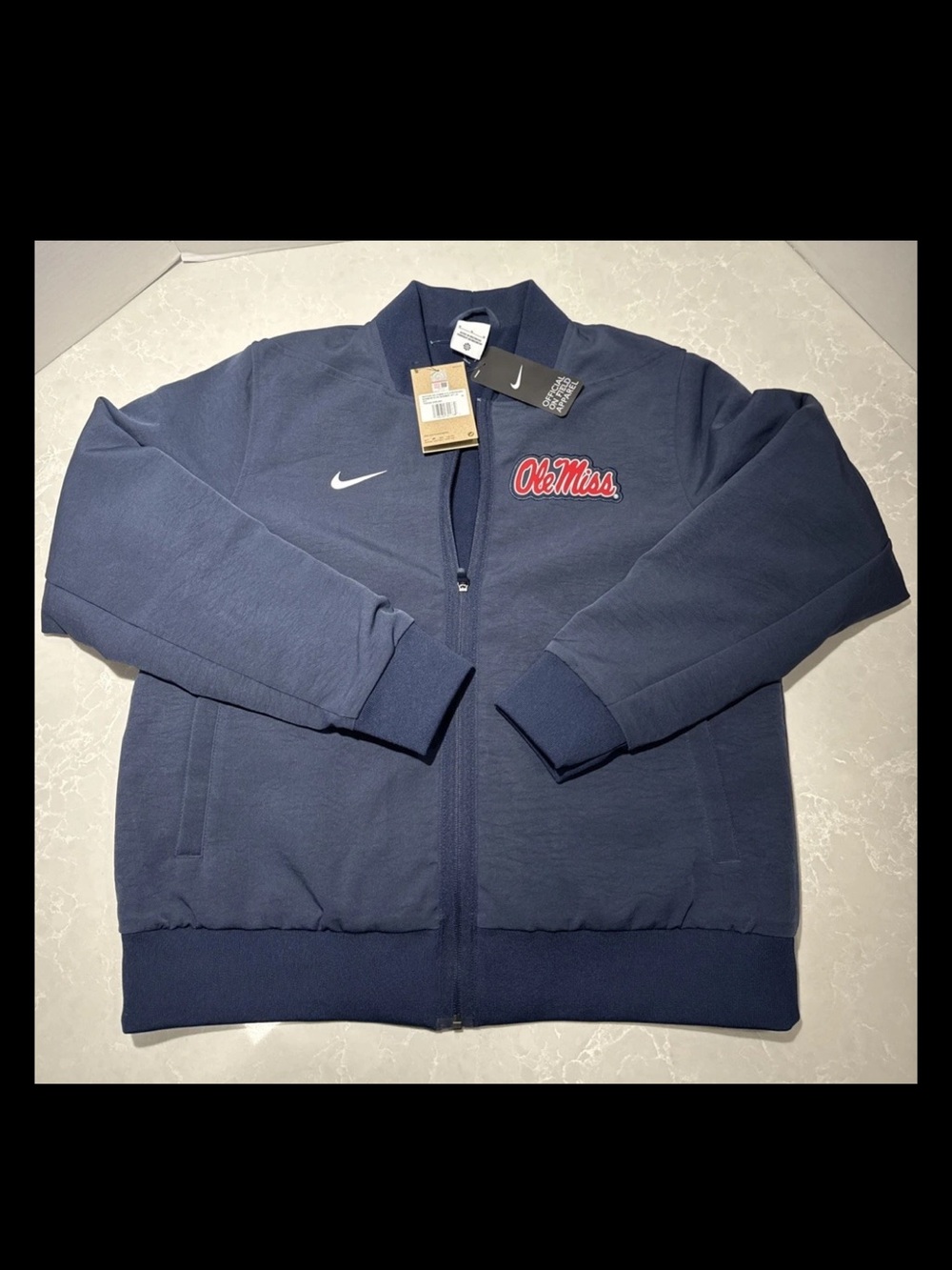 NWT Nike Navy woman’s Jacket with Red Ole Miss Logo medium